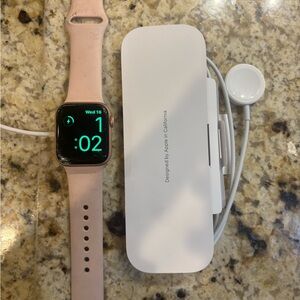 Apple Smartwatch with Light Pink Band